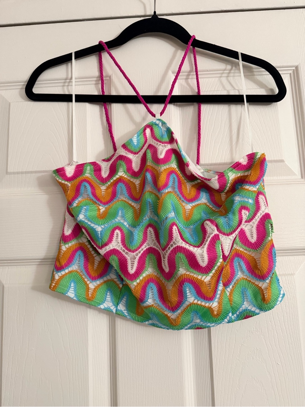 Gianni Bini Multicolor Crochet-Trim Cami